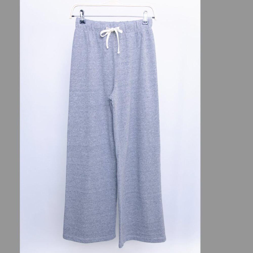 Womens  Heather Grey Wide Leg Sweat Pant - New!